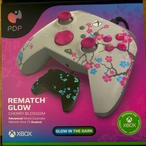 ‘AS IS’ PDP Cherry Blossom Xbox Rematch Glow Wired Controller
